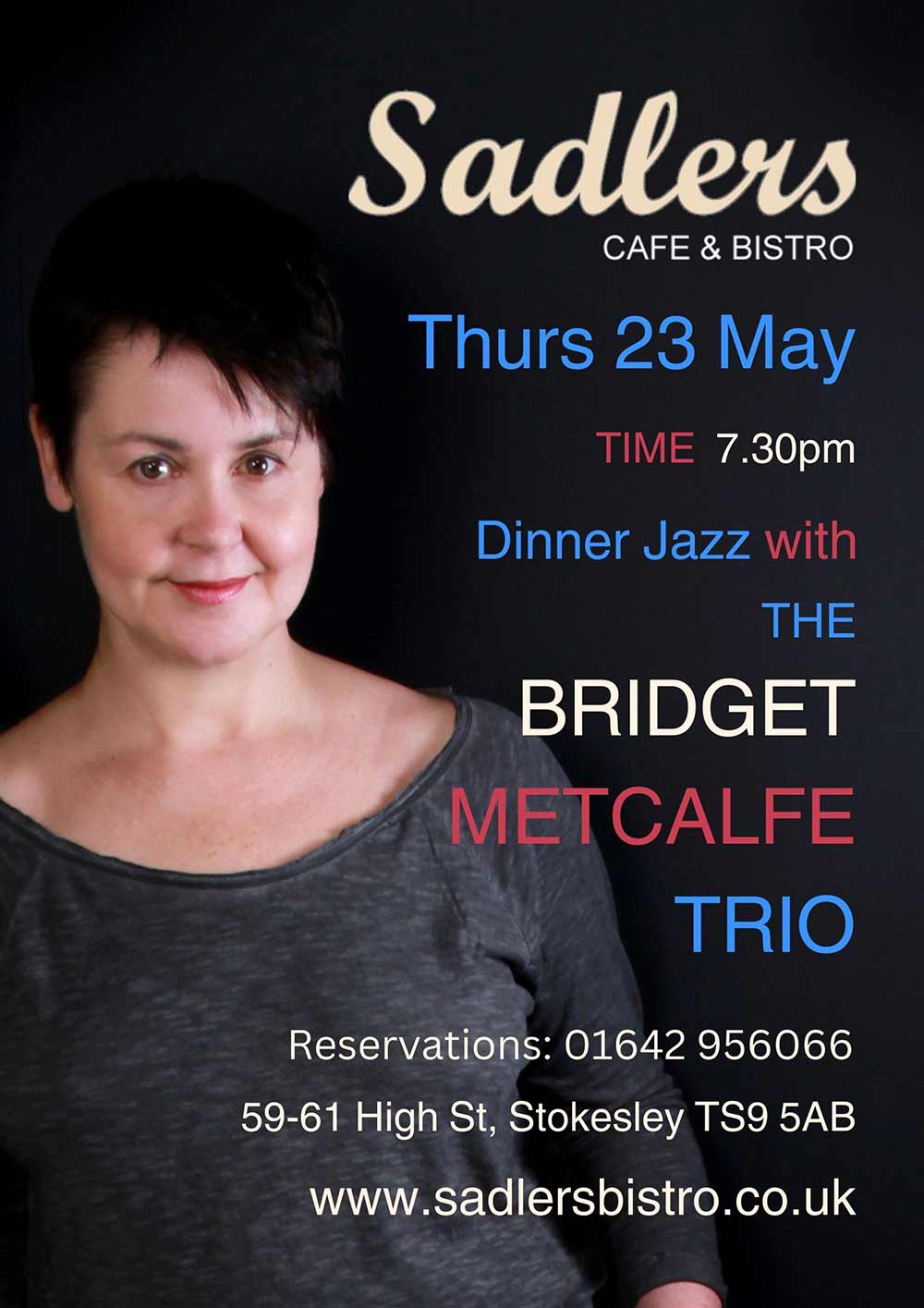 Bridget Mtcalfe - Amber Artists - Dinner Jazz Evening - 23 May 2024